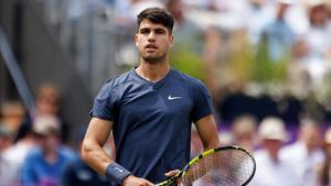 Carlos Alcaraz, durante el torneo de Queens