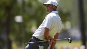 Scottie Scheffler se lamenta tras fallar un putt en la segunda jornada del US Open