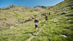 Una imagen de una prueba de trail running en las montañas de Andorra