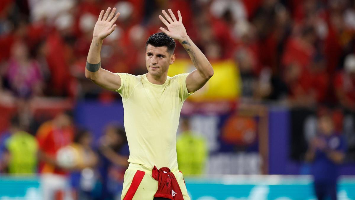 Morata anotó el primer gol en esta Eurocopa para España